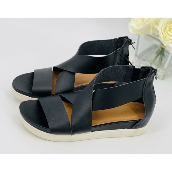 Universal Thread Hummingbird Platform Sandal Women’s Size 6 Shoe Black NEW - Picture 3 of 9